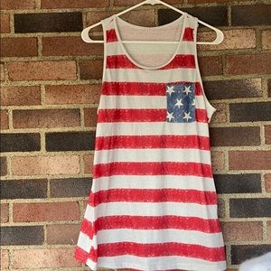 American flag tank top